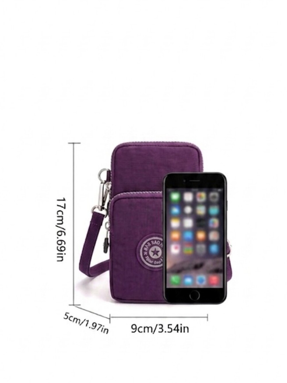 lightweight and practical Purple Mini Crossbody Bag / Cell Phone Purse